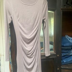 Elegant knit taupe Long Sleeve Dress